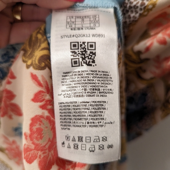 Guess satin Ramsay slip dress chain print, Large - Picture 7 of 7